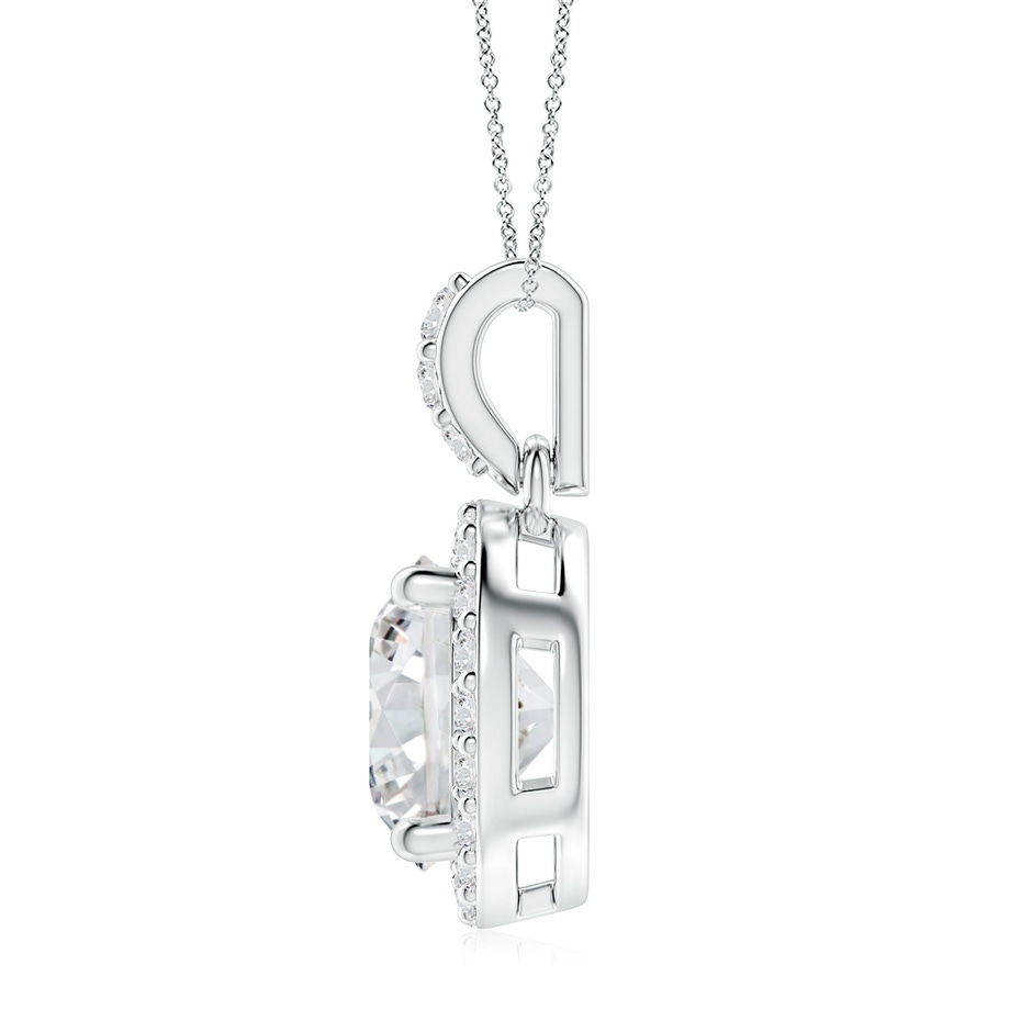 8.1mm HSI2 Round Diamond Dangle Pendant with Halo in P950 Platinum side 199