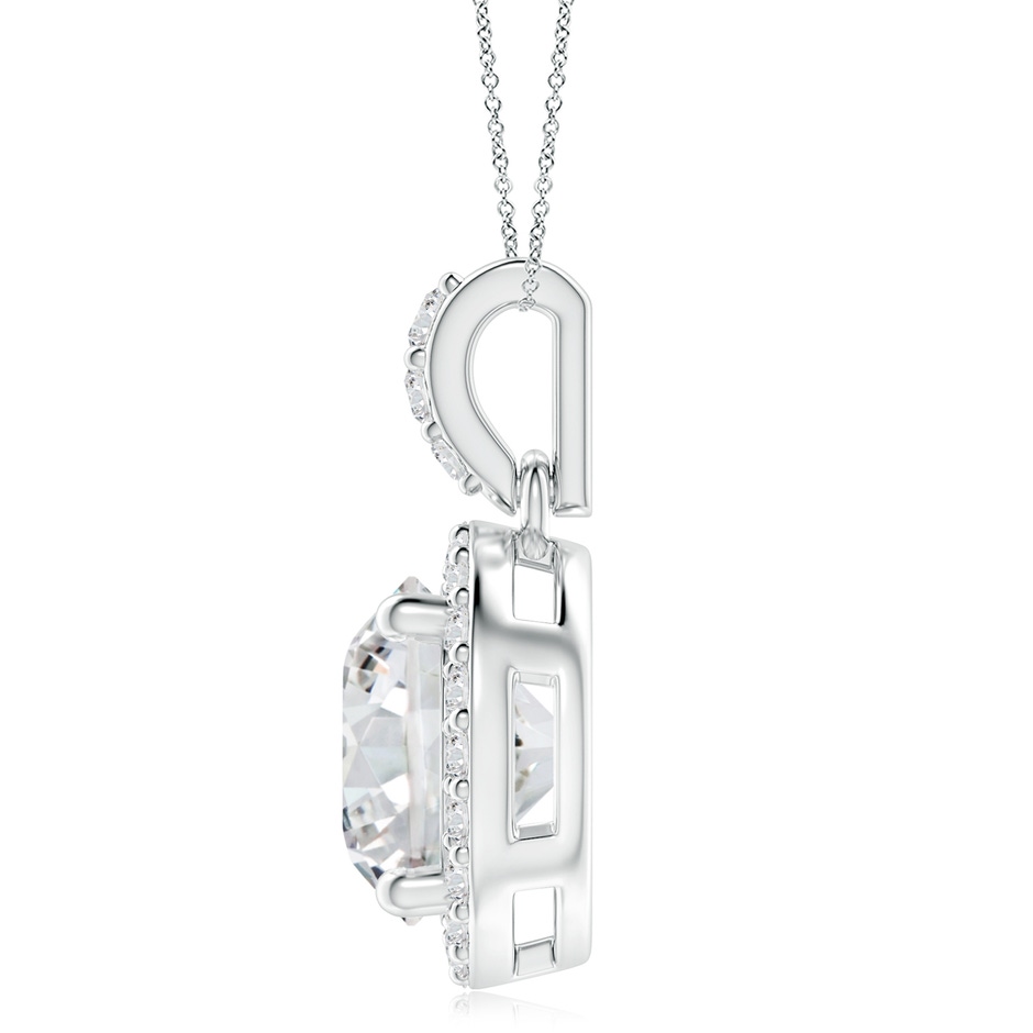 9.2mm HSI2 Round Diamond Dangle Pendant with Halo in P950 Platinum side 199