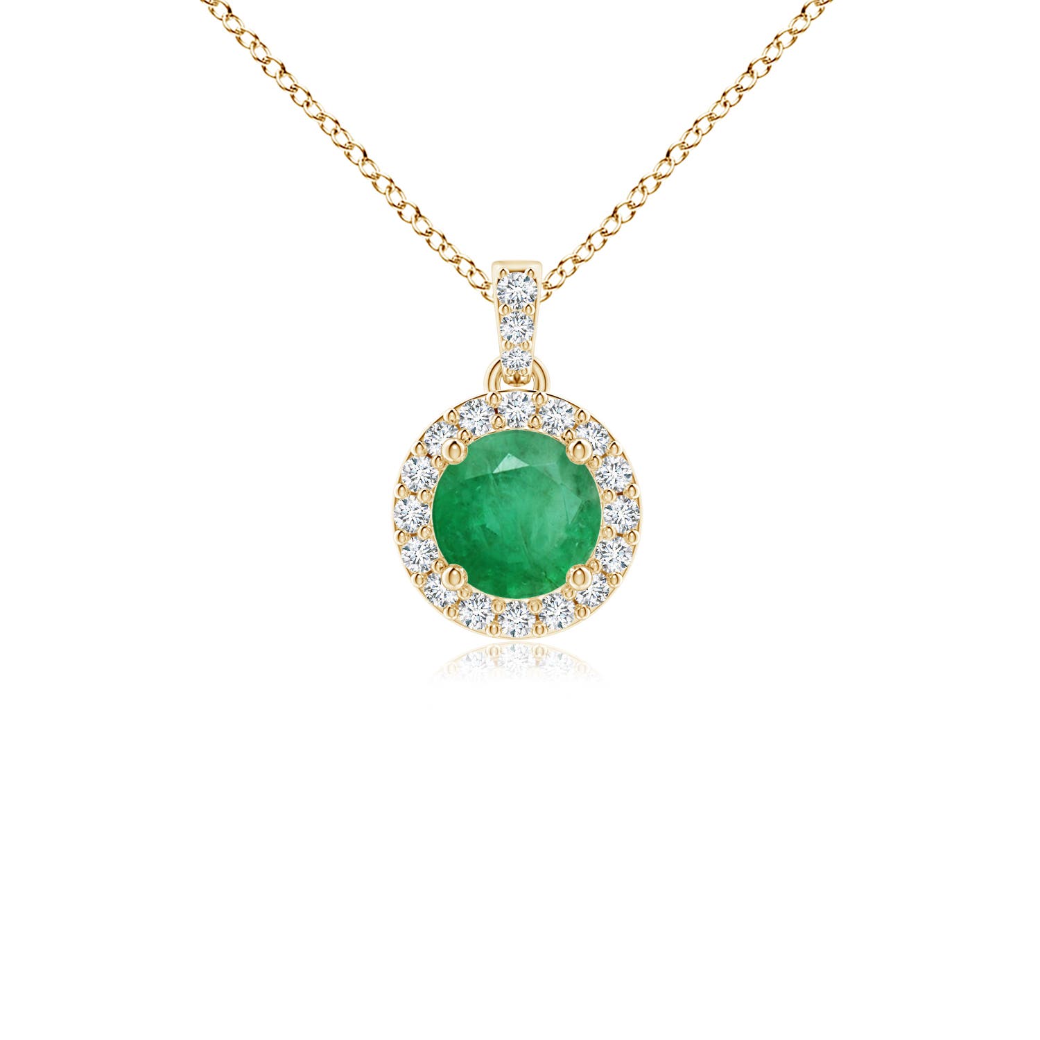 A - Emerald / 0.31 CT / 14 KT Yellow Gold