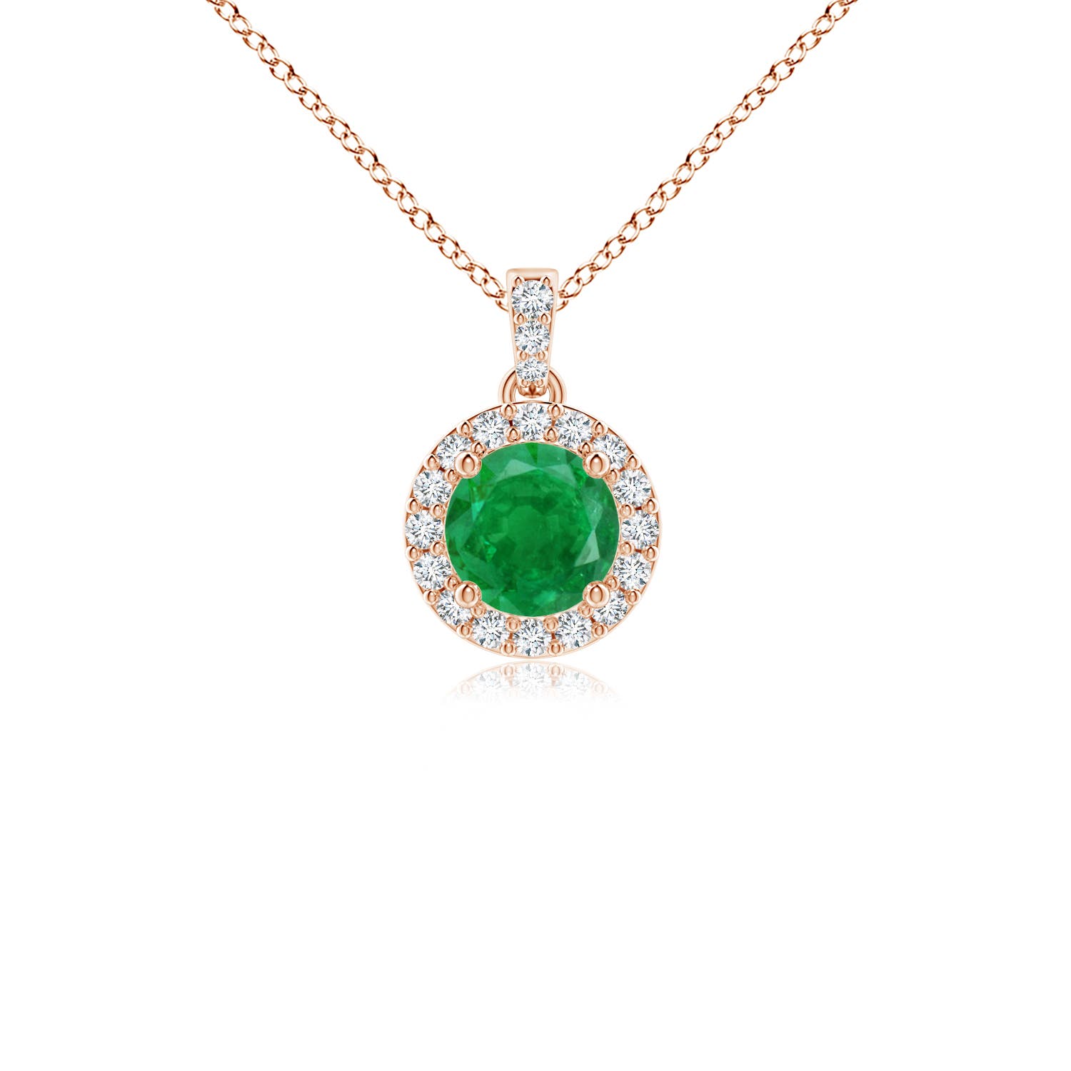 AA - Emerald / 0.31 CT / 14 KT Rose Gold