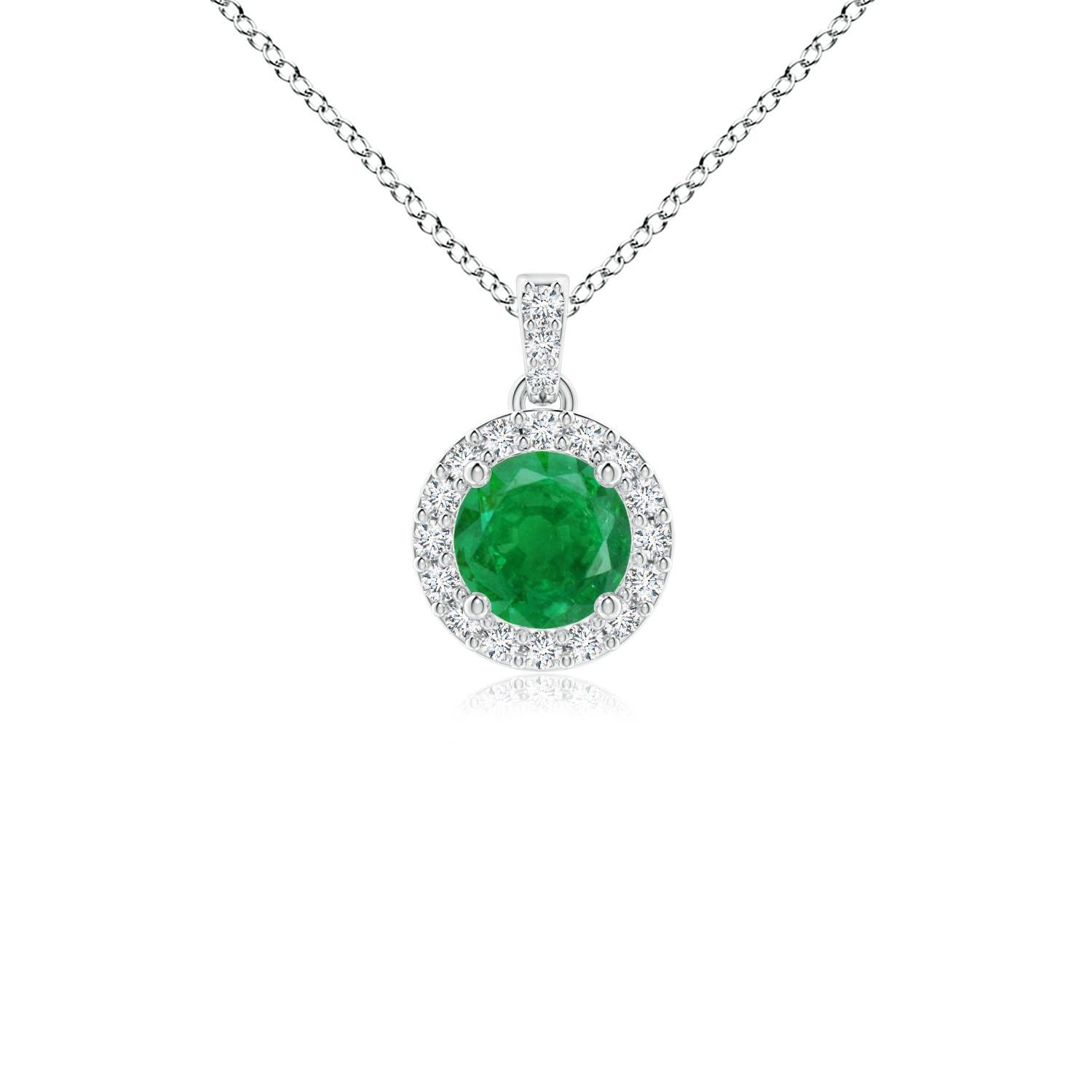 AA - Emerald / 0.31 CT / 14 KT White Gold