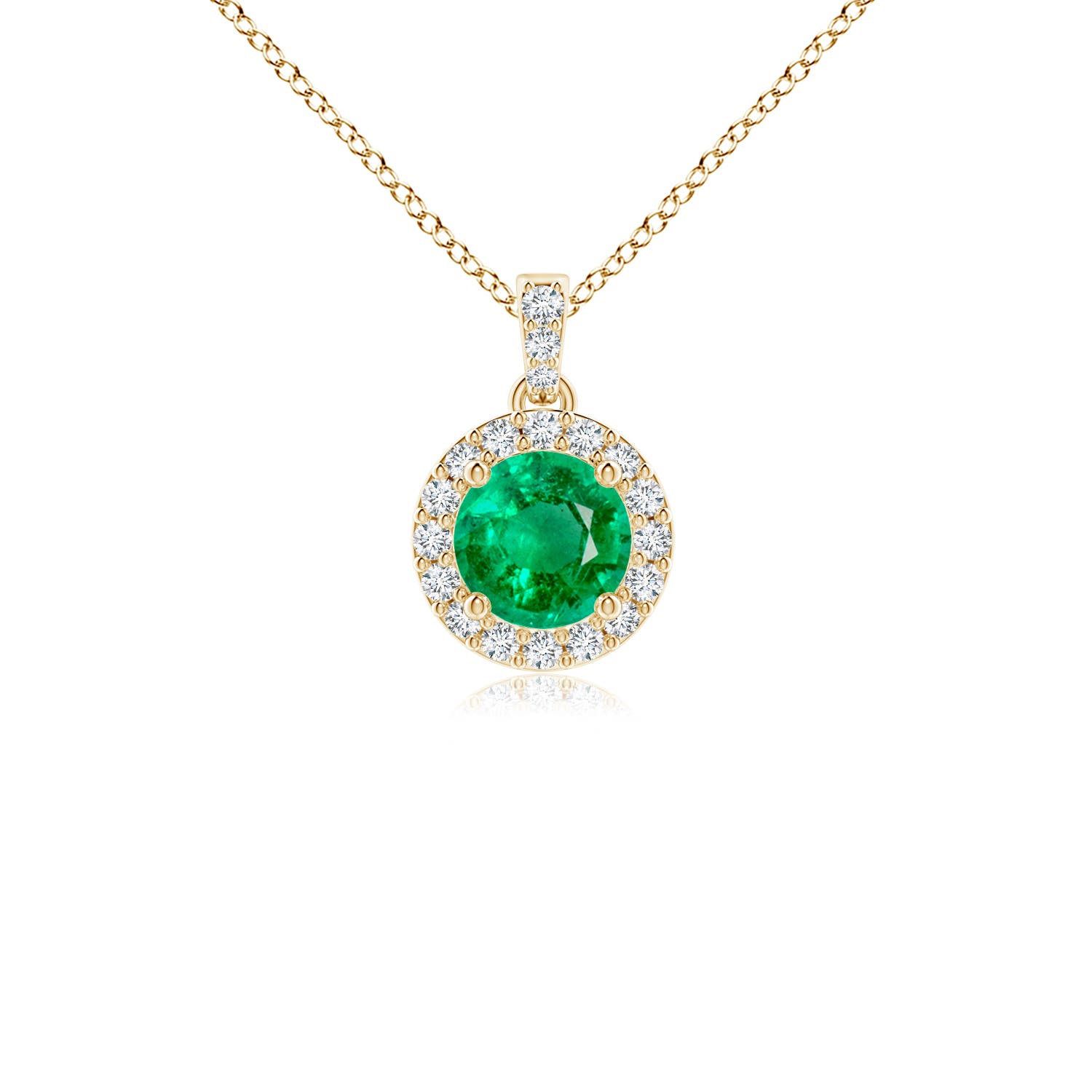 AAA - Emerald / 0.31 CT / 14 KT Yellow Gold