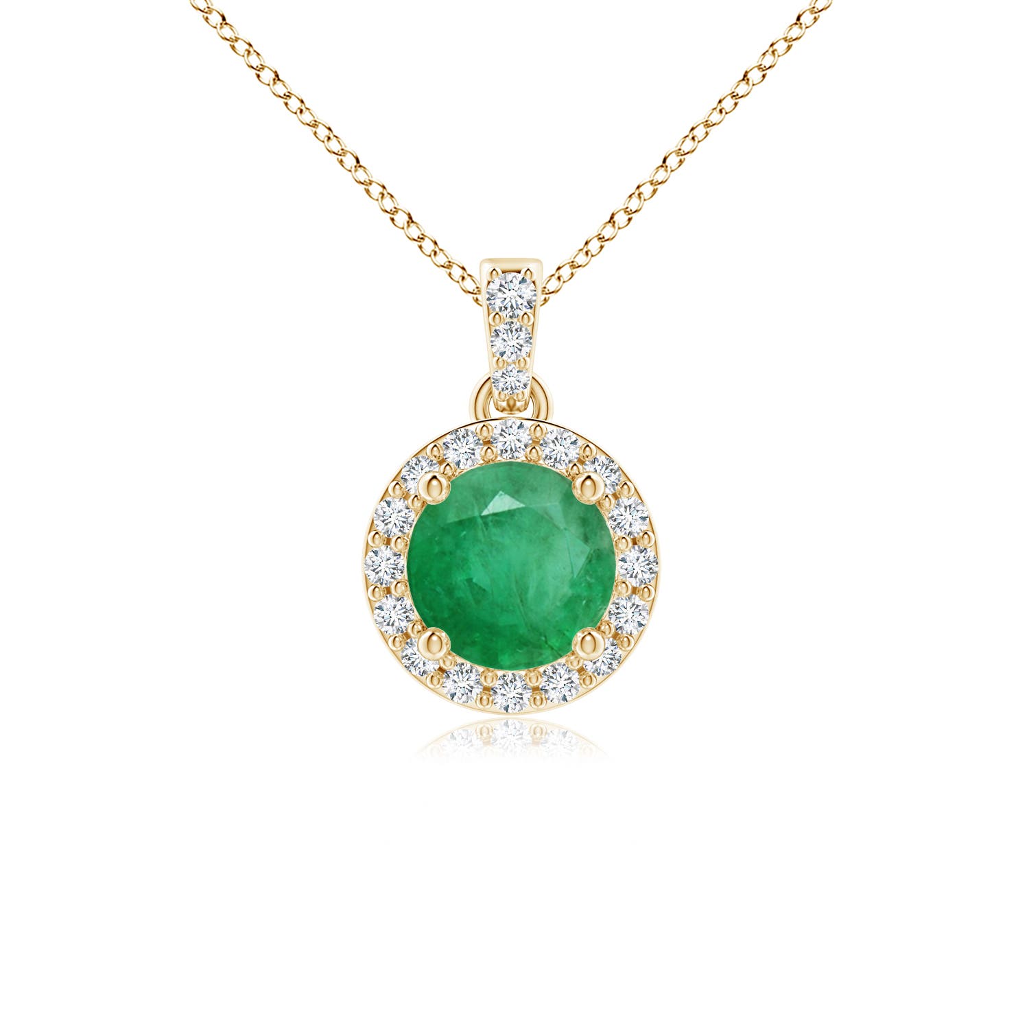 A - Emerald / 0.55 CT / 14 KT Yellow Gold