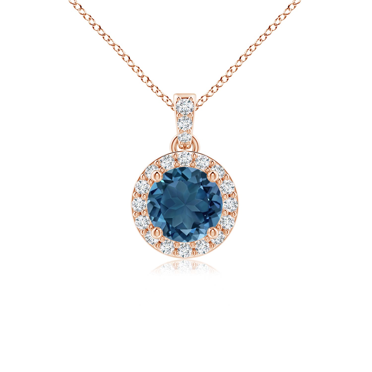 AA - London Blue Topaz / 0.7 CT / 14 KT Rose Gold