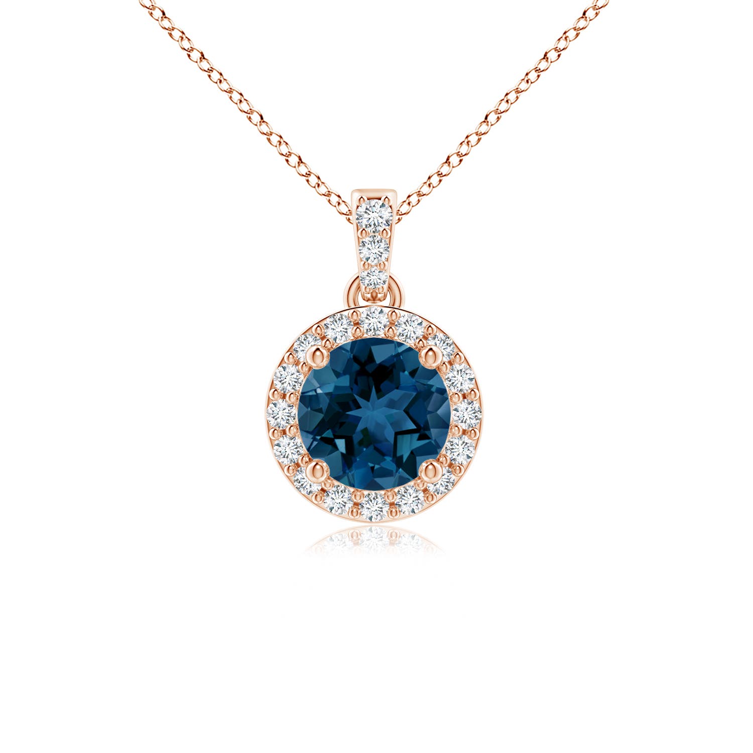 AAA - London Blue Topaz / 0.7 CT / 14 KT Rose Gold