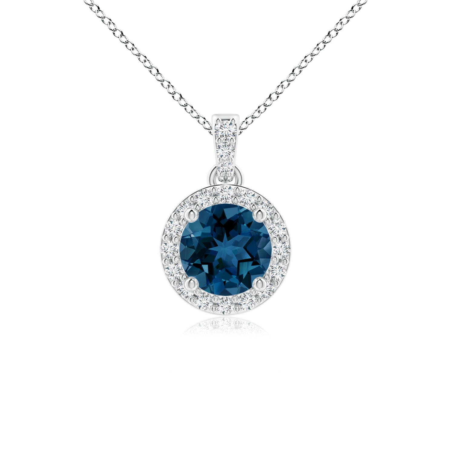 AAA - London Blue Topaz / 0.7 CT / 14 KT White Gold