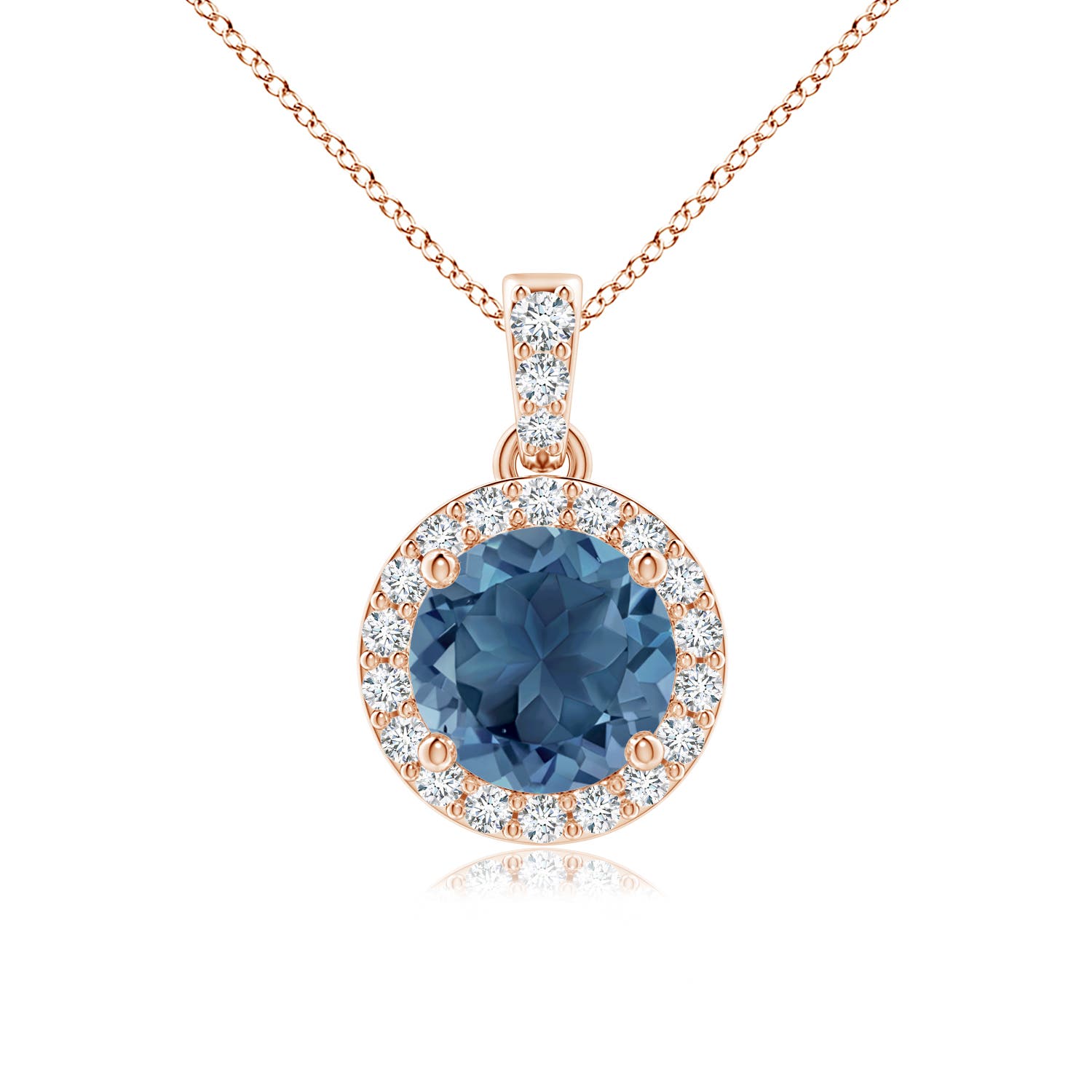 A - London Blue Topaz / 1.09 CT / 14 KT Rose Gold