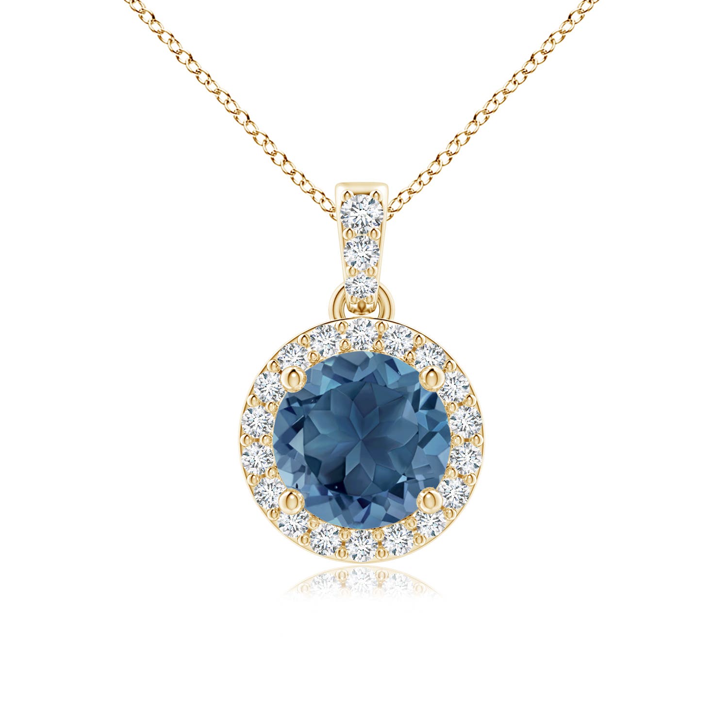 A - London Blue Topaz / 1.09 CT / 14 KT Yellow Gold