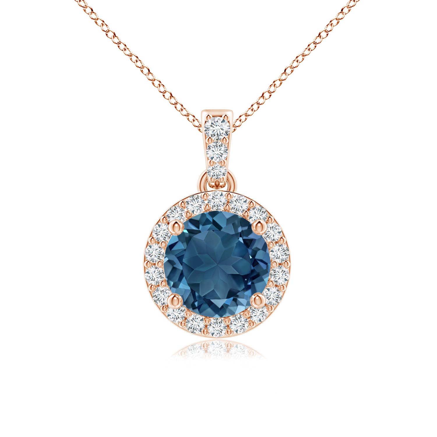 AA - London Blue Topaz / 1.09 CT / 14 KT Rose Gold