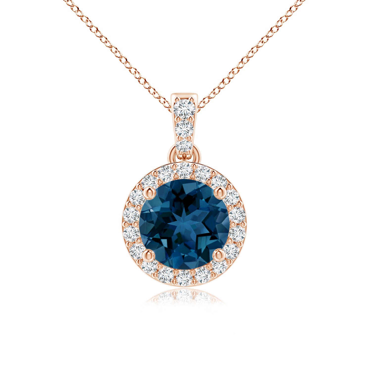 AAA - London Blue Topaz / 1.09 CT / 14 KT Rose Gold