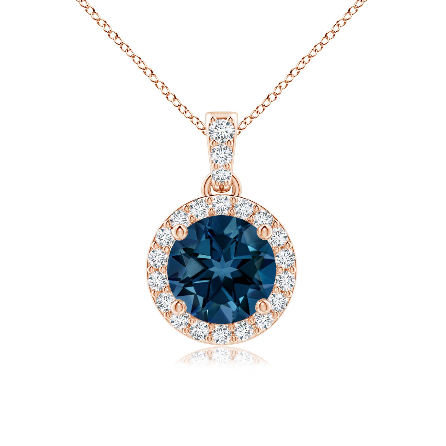 AAAA - London Blue Topaz / 1.09 CT / 14 KT Rose Gold