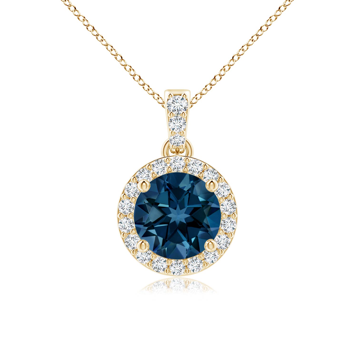 AAAA - London Blue Topaz / 1.09 CT / 14 KT Yellow Gold