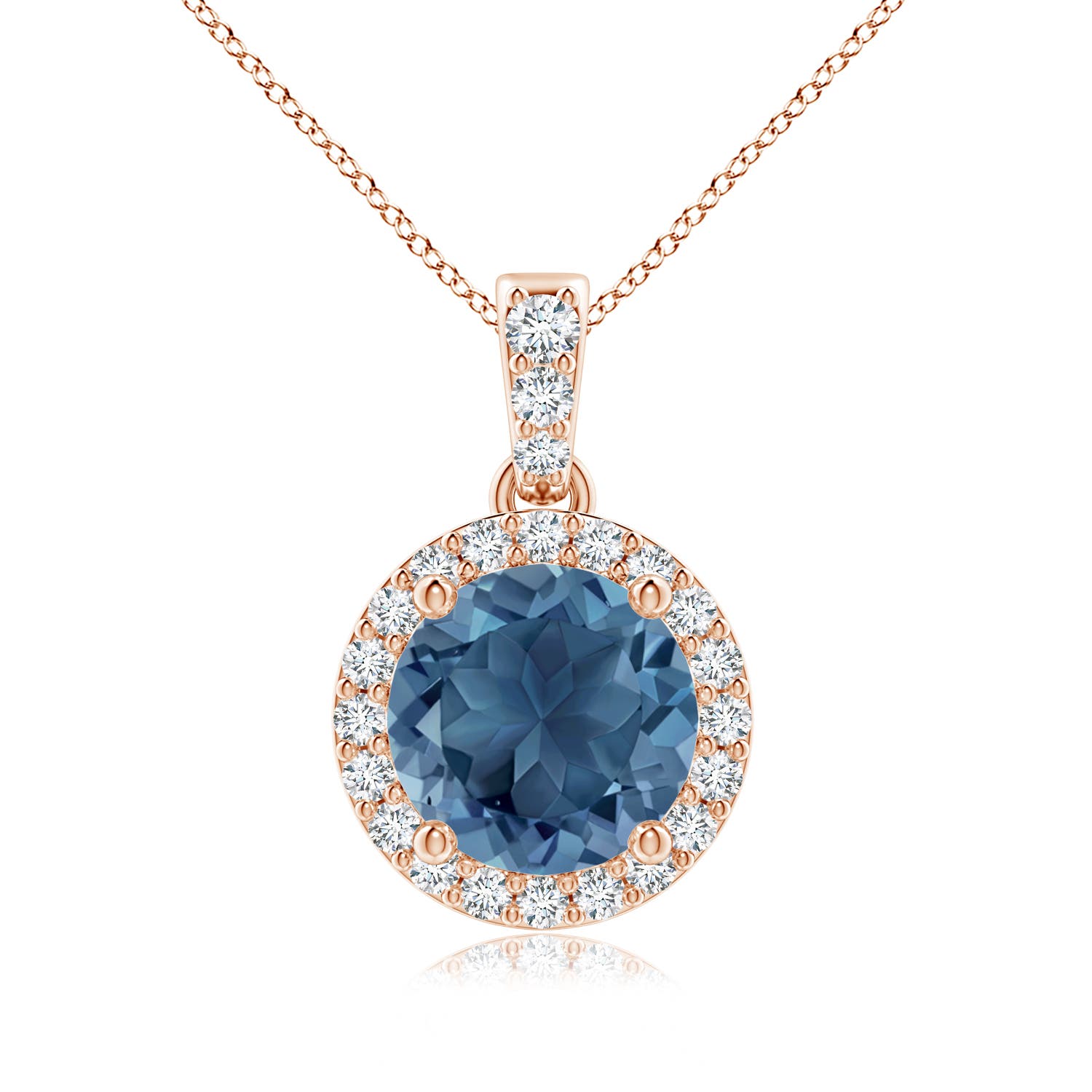 A - London Blue Topaz / 1.76 CT / 14 KT Rose Gold