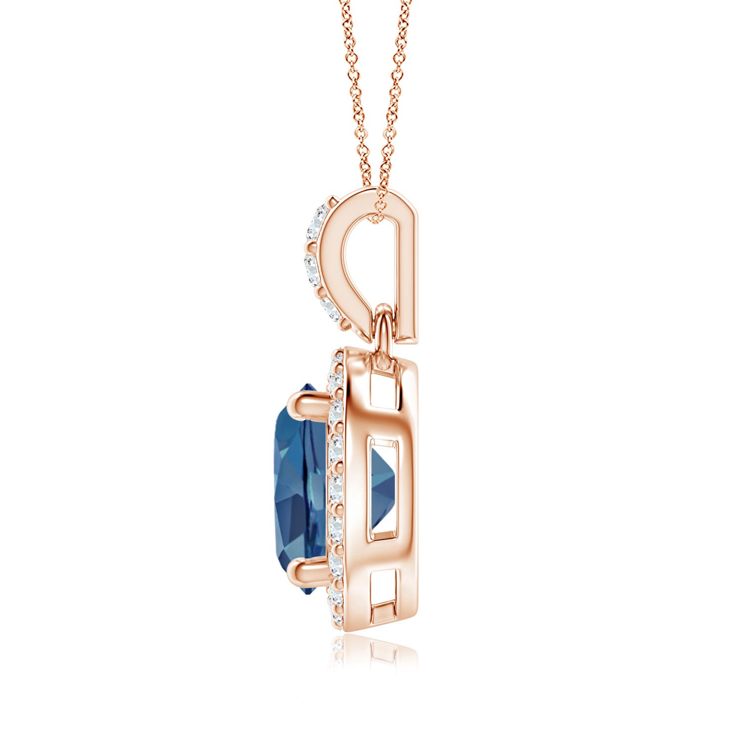 A - London Blue Topaz / 1.76 CT / 14 KT Rose Gold