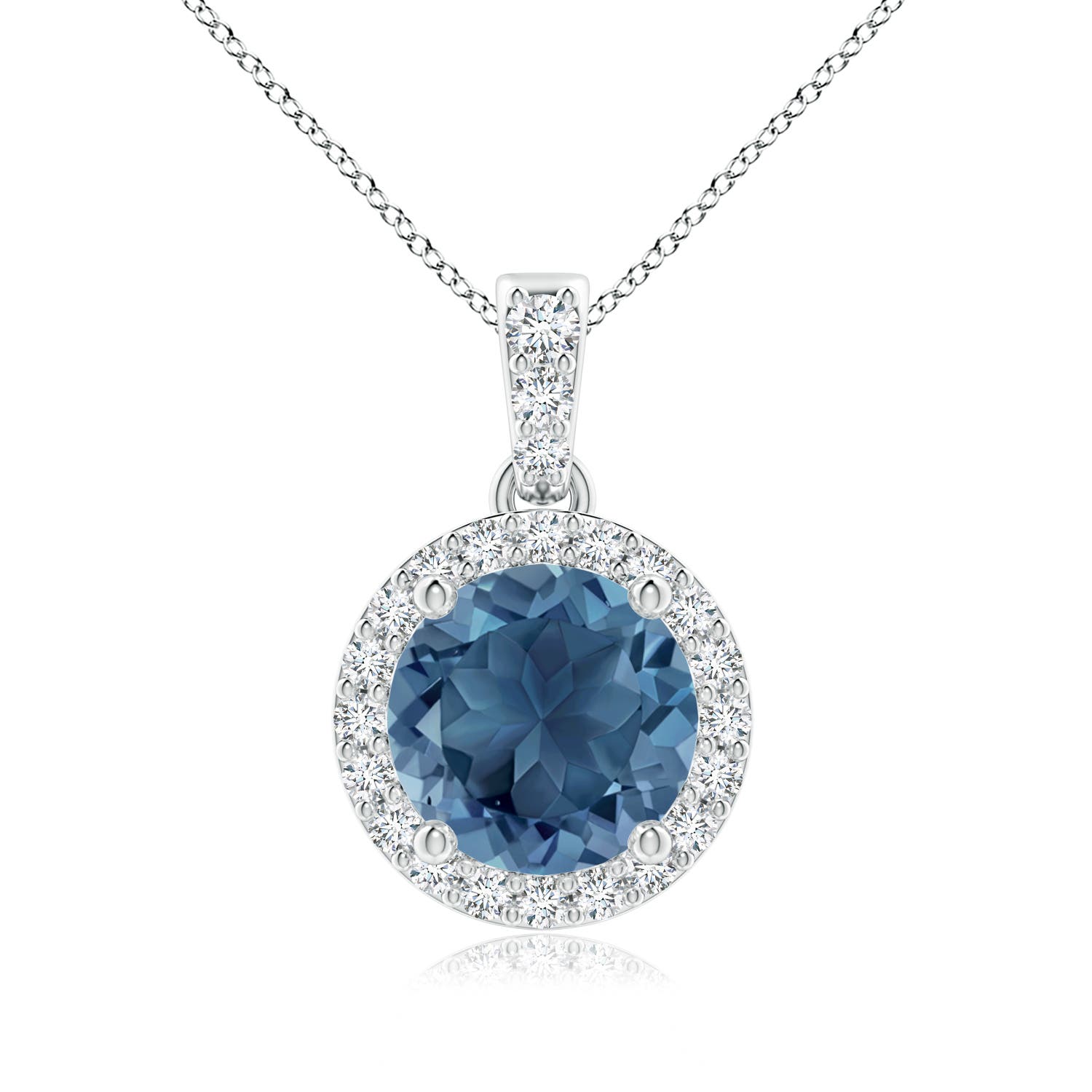 A - London Blue Topaz / 1.76 CT / 14 KT White Gold