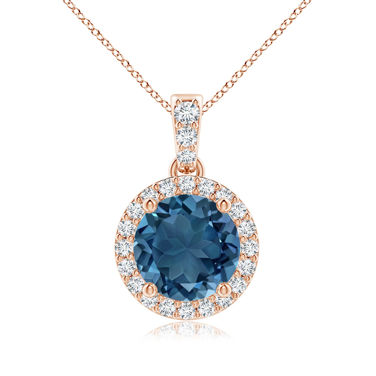 AA - London Blue Topaz / 1.76 CT / 14 KT Rose Gold