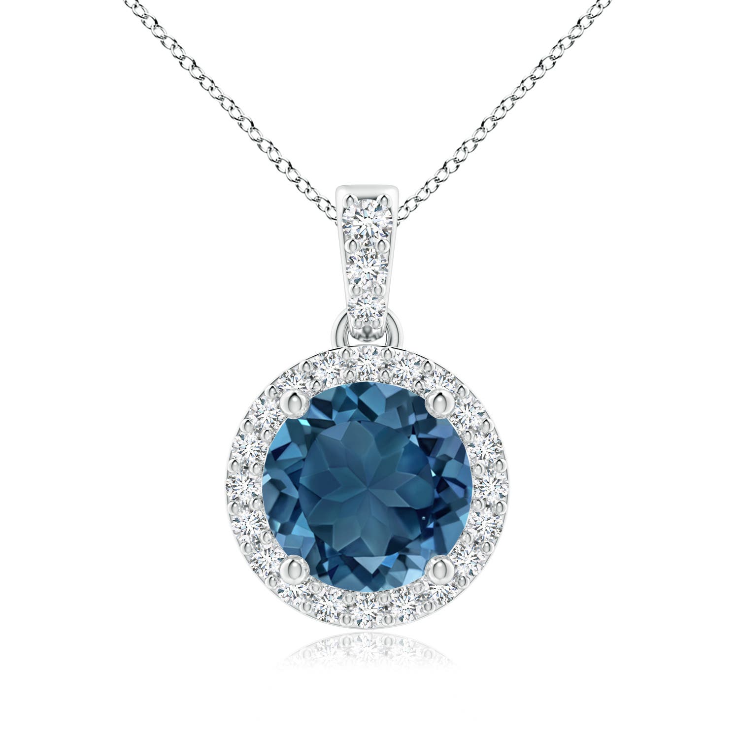 AA - London Blue Topaz / 1.76 CT / 14 KT White Gold