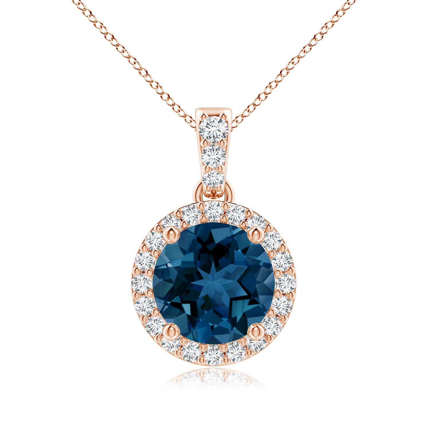 AAA - London Blue Topaz / 1.76 CT / 14 KT Rose Gold