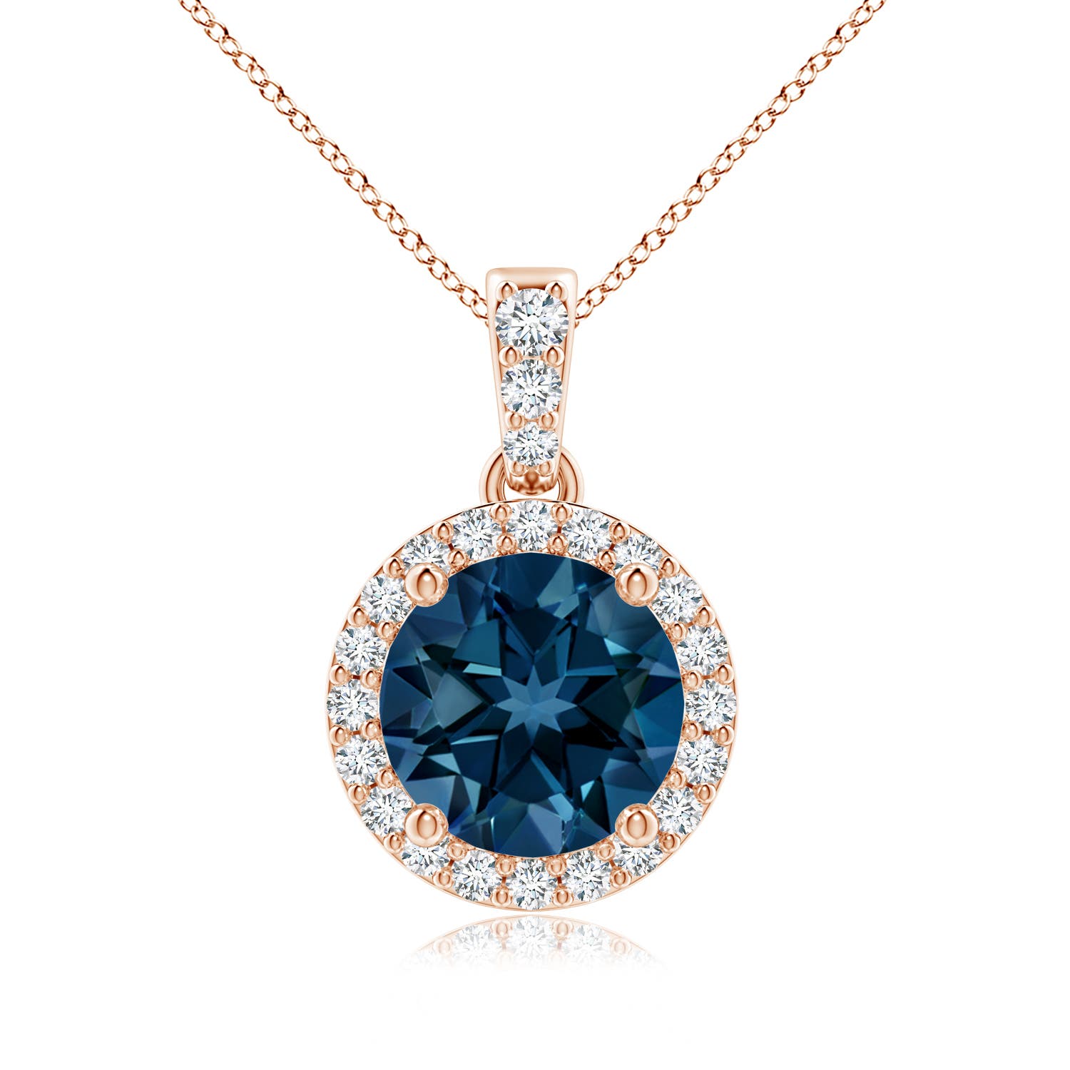 AAAA - London Blue Topaz / 1.76 CT / 14 KT Rose Gold