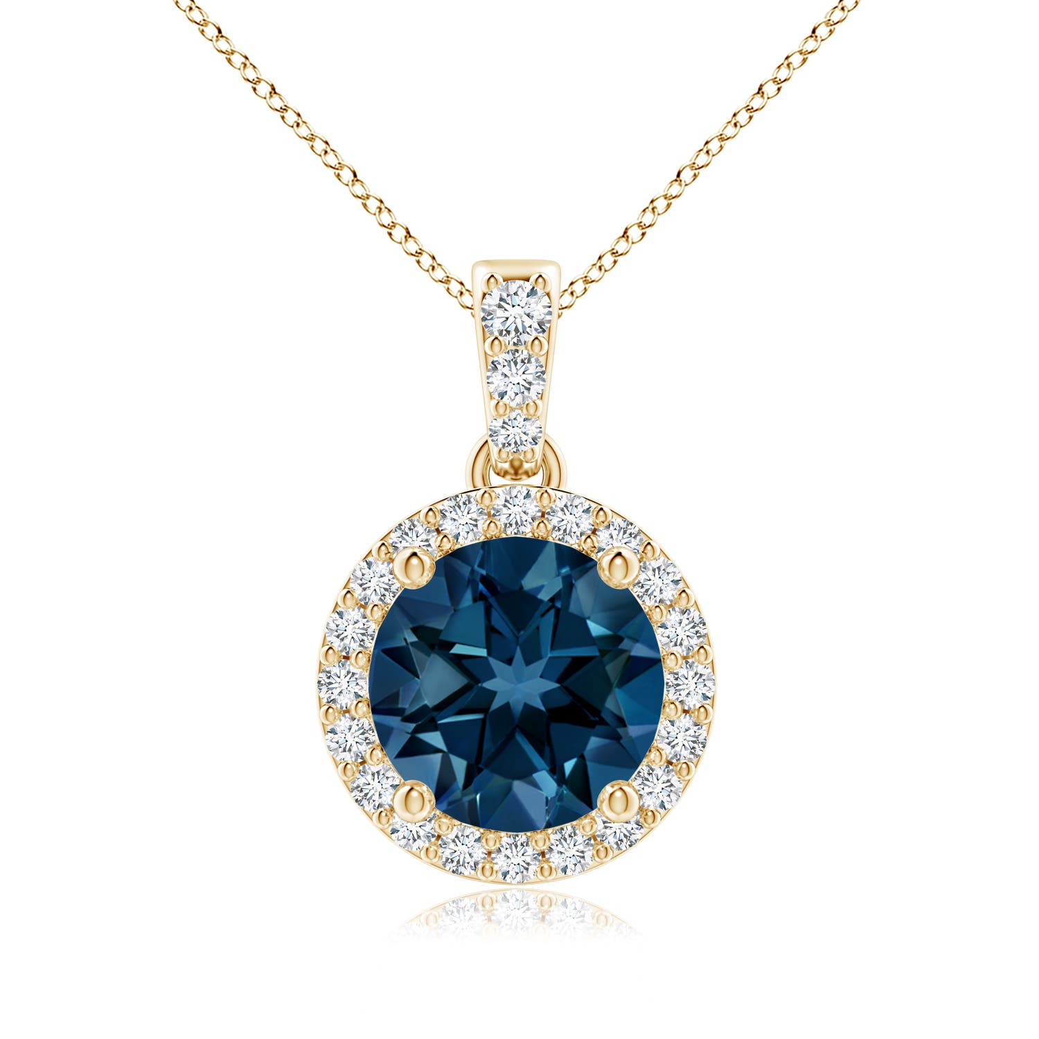 AAAA - London Blue Topaz / 1.76 CT / 14 KT Yellow Gold