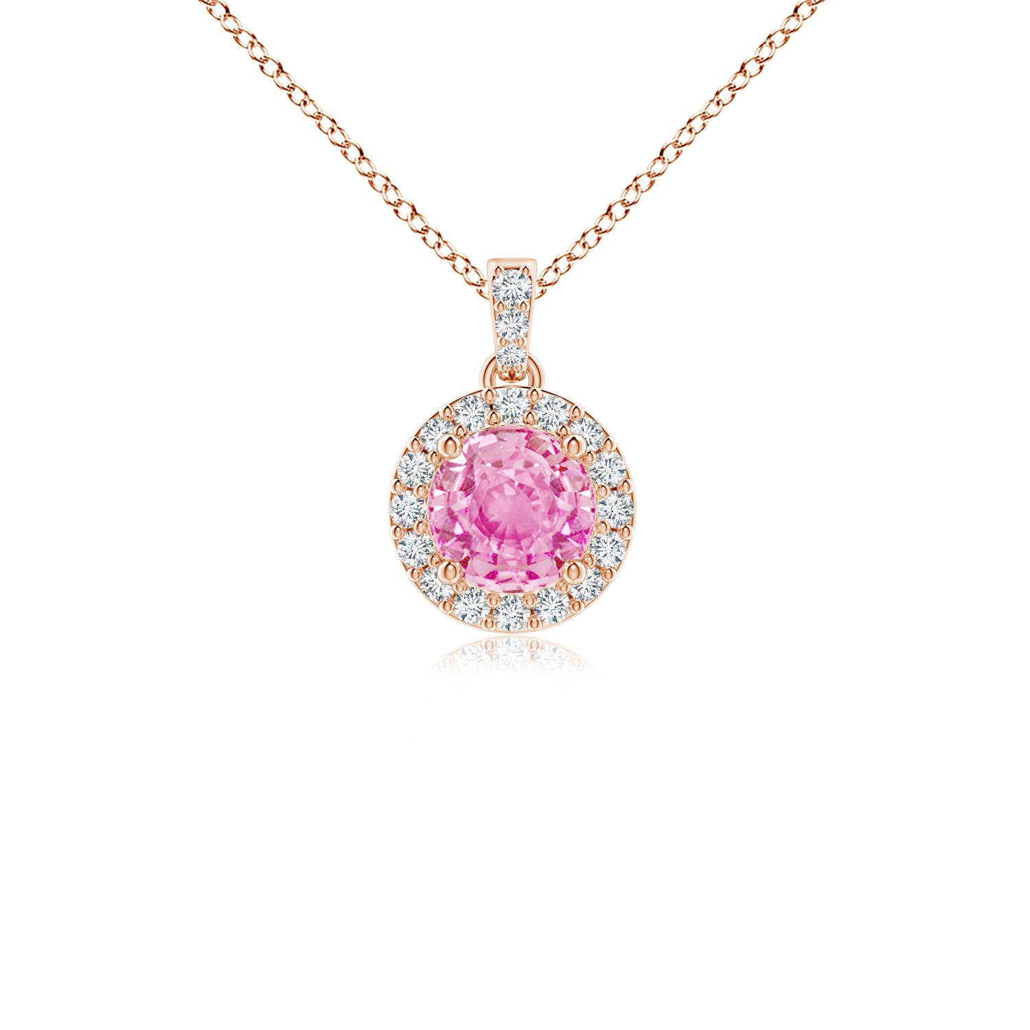 A - Pink Sapphire / 0.4 CT / 14 KT Rose Gold