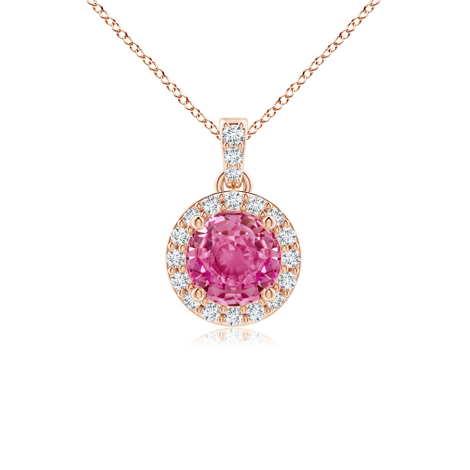 AAA - Pink Sapphire / 0.7 CT / 14 KT Rose Gold