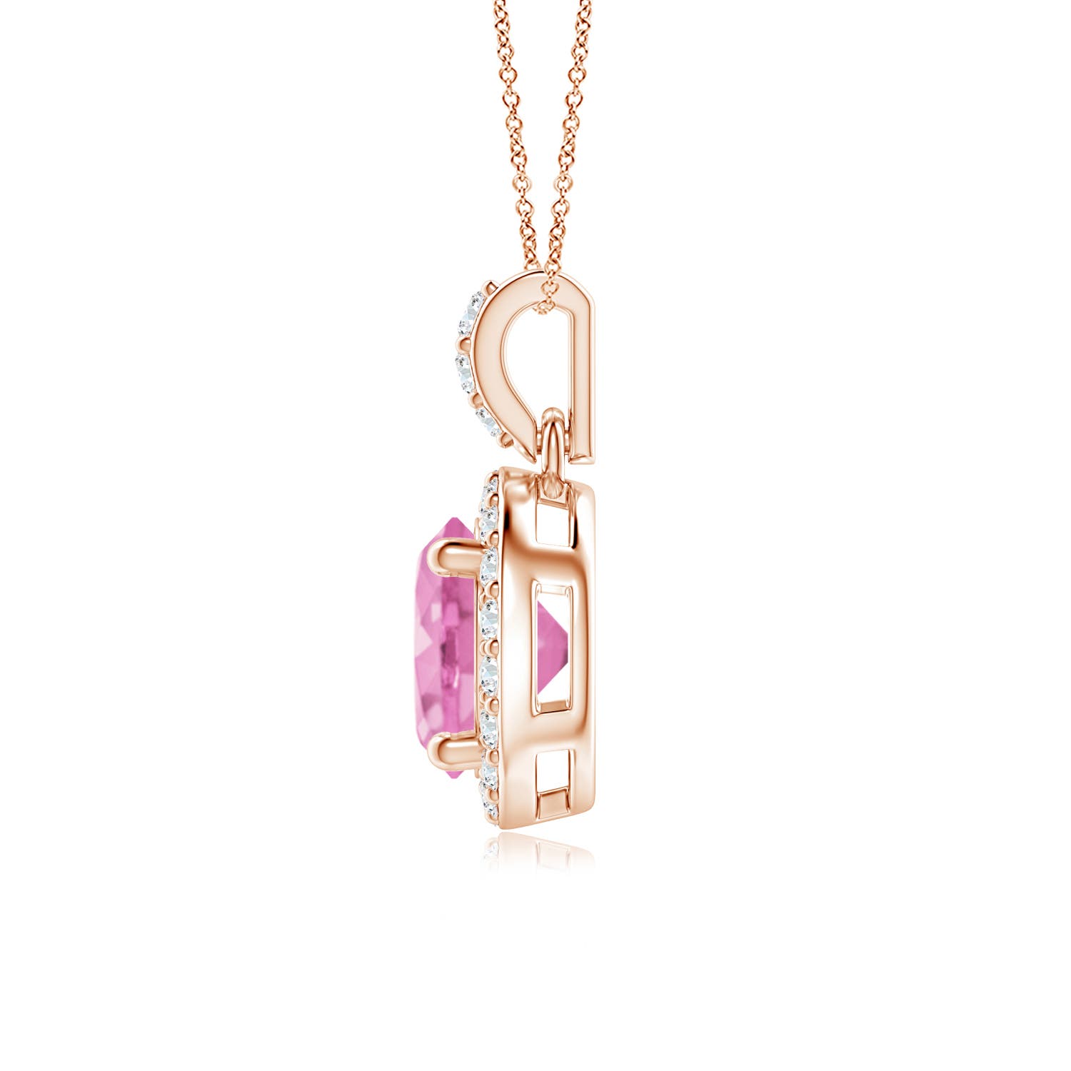 A - Pink Sapphire / 1.14 CT / 14 KT Rose Gold