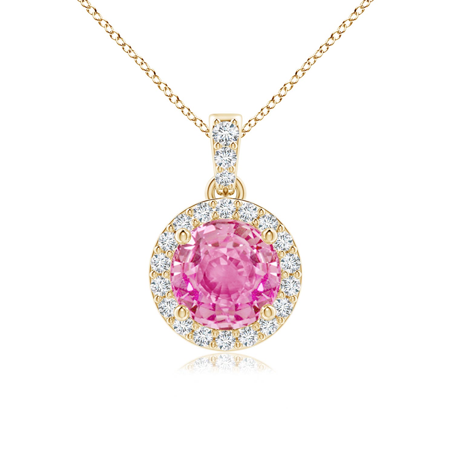 AA - Pink Sapphire / 1.14 CT / 14 KT Yellow Gold