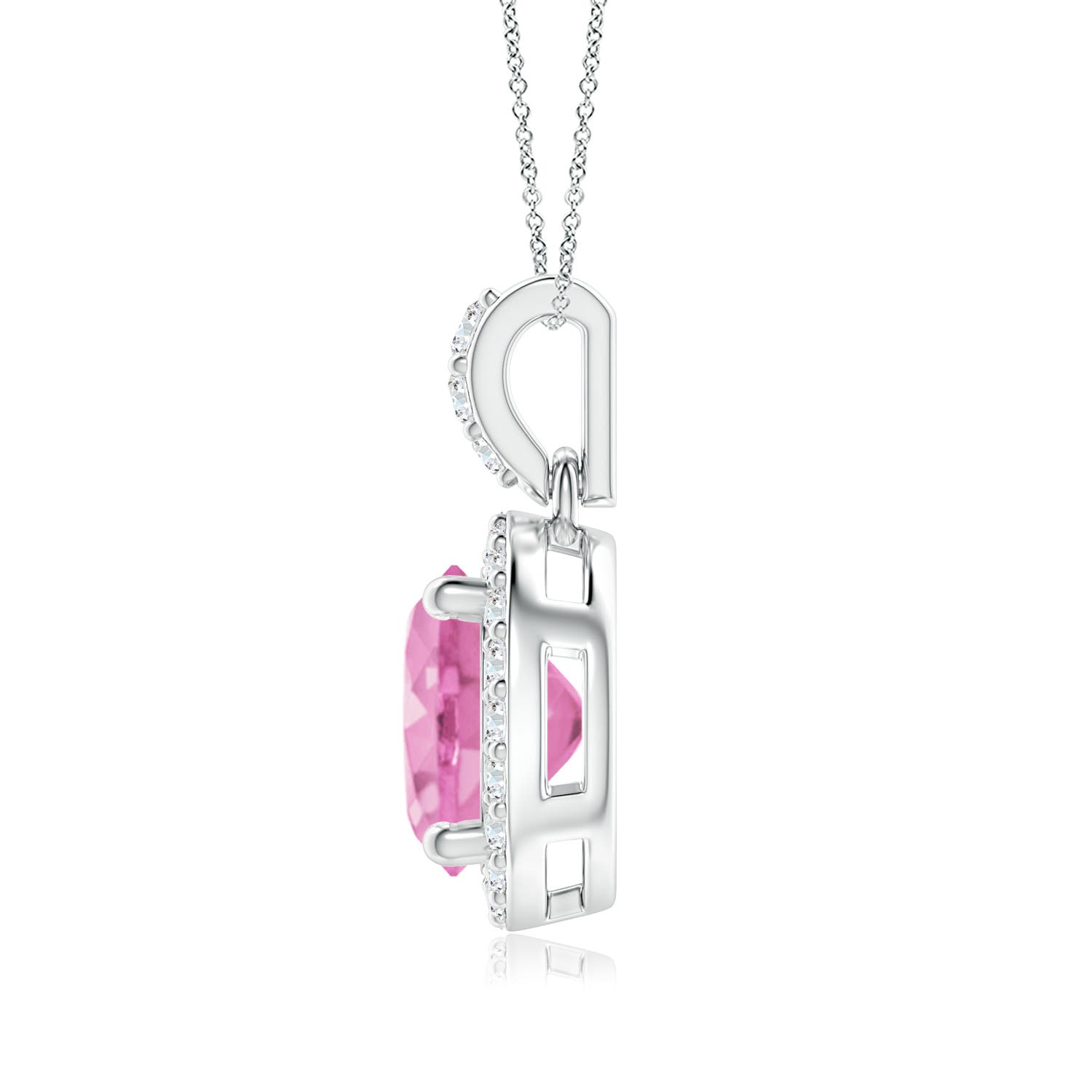 A - Pink Sapphire / 1.81 CT / 14 KT White Gold