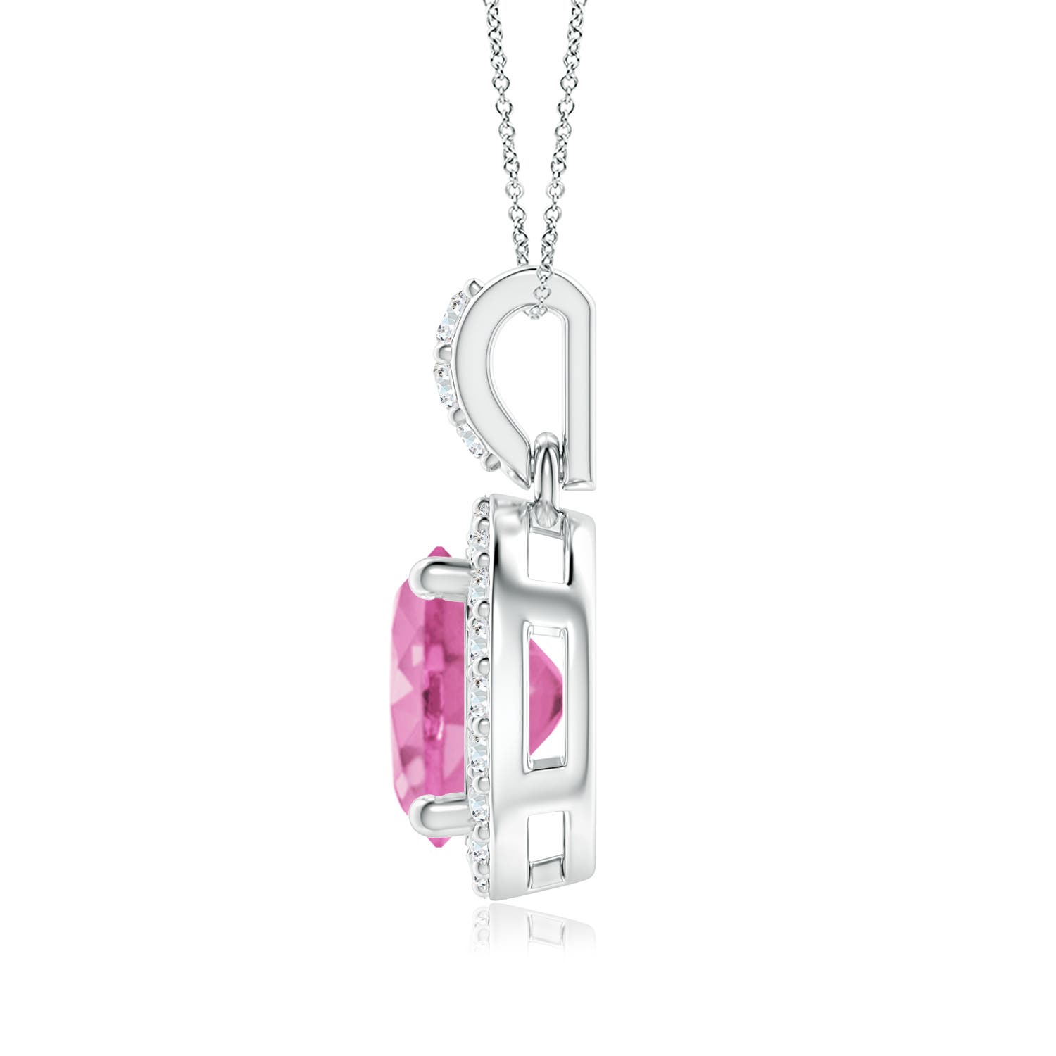 AA - Pink Sapphire / 1.81 CT / 14 KT White Gold