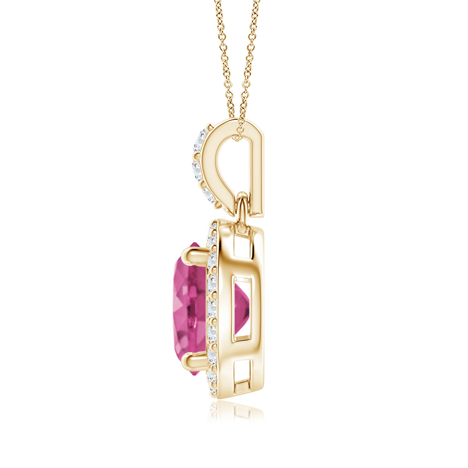 AAAA - Pink Sapphire / 1.81 CT / 14 KT Yellow Gold