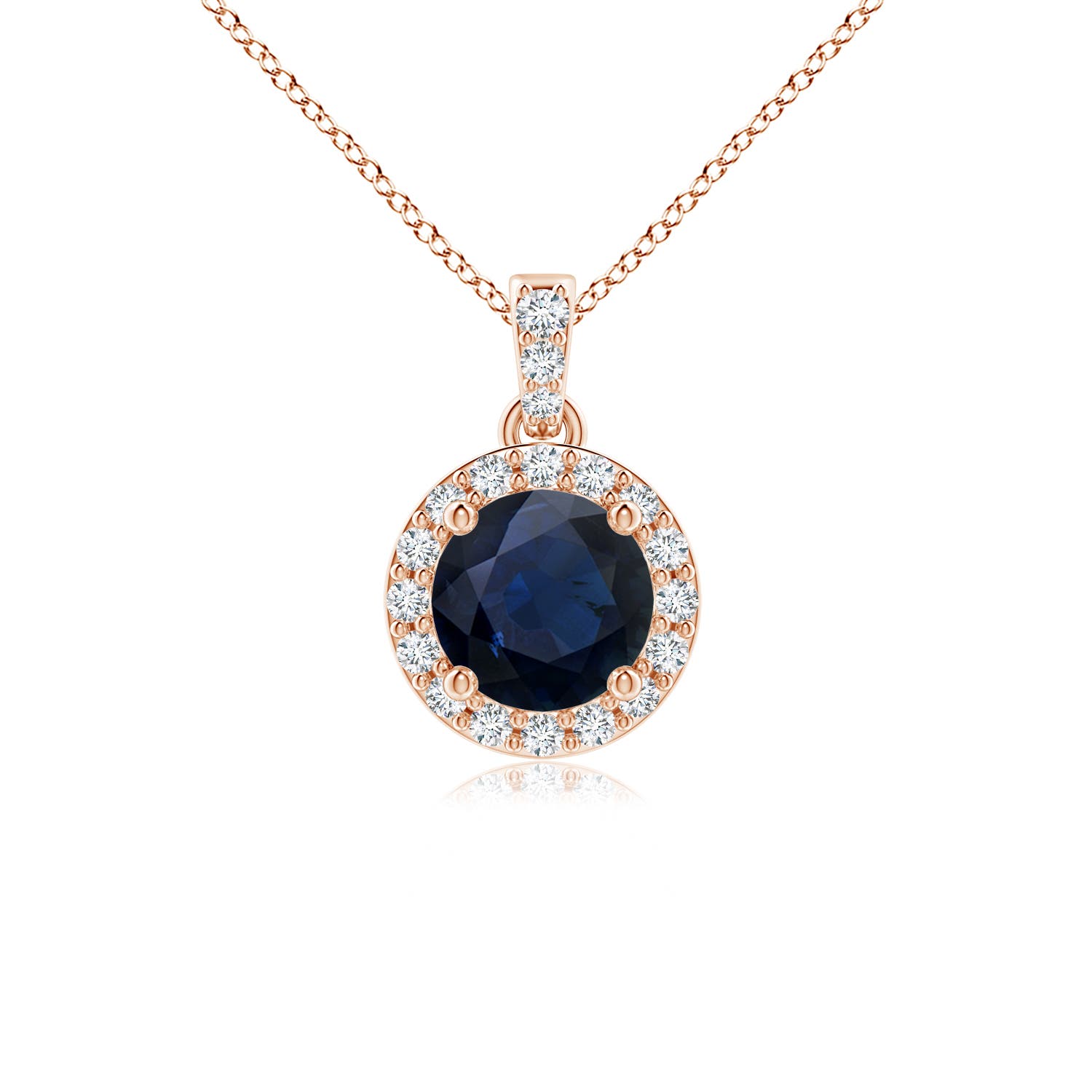 A - Blue Sapphire / 0.7 CT / 14 KT Rose Gold