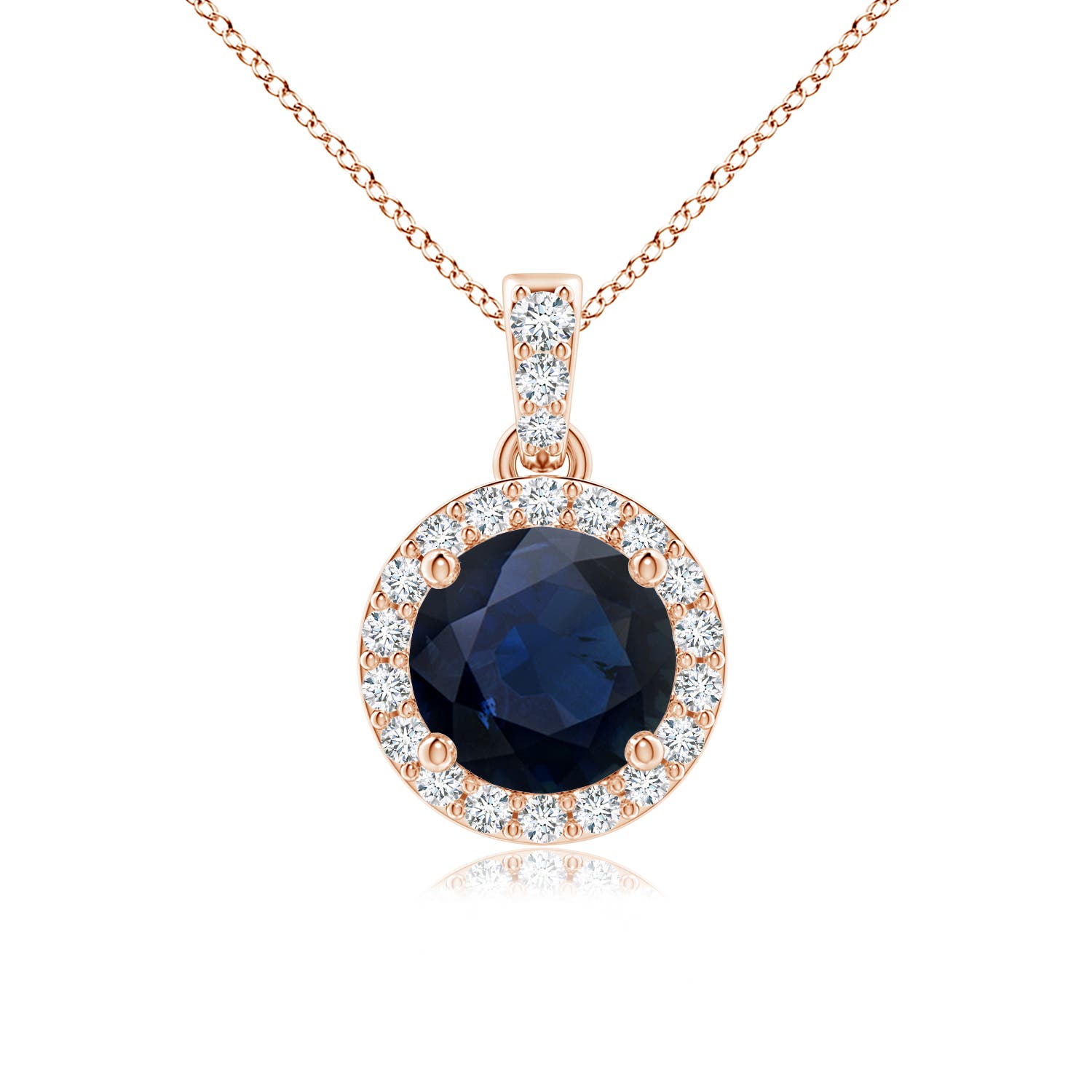 A - Blue Sapphire / 1.14 CT / 14 KT Rose Gold