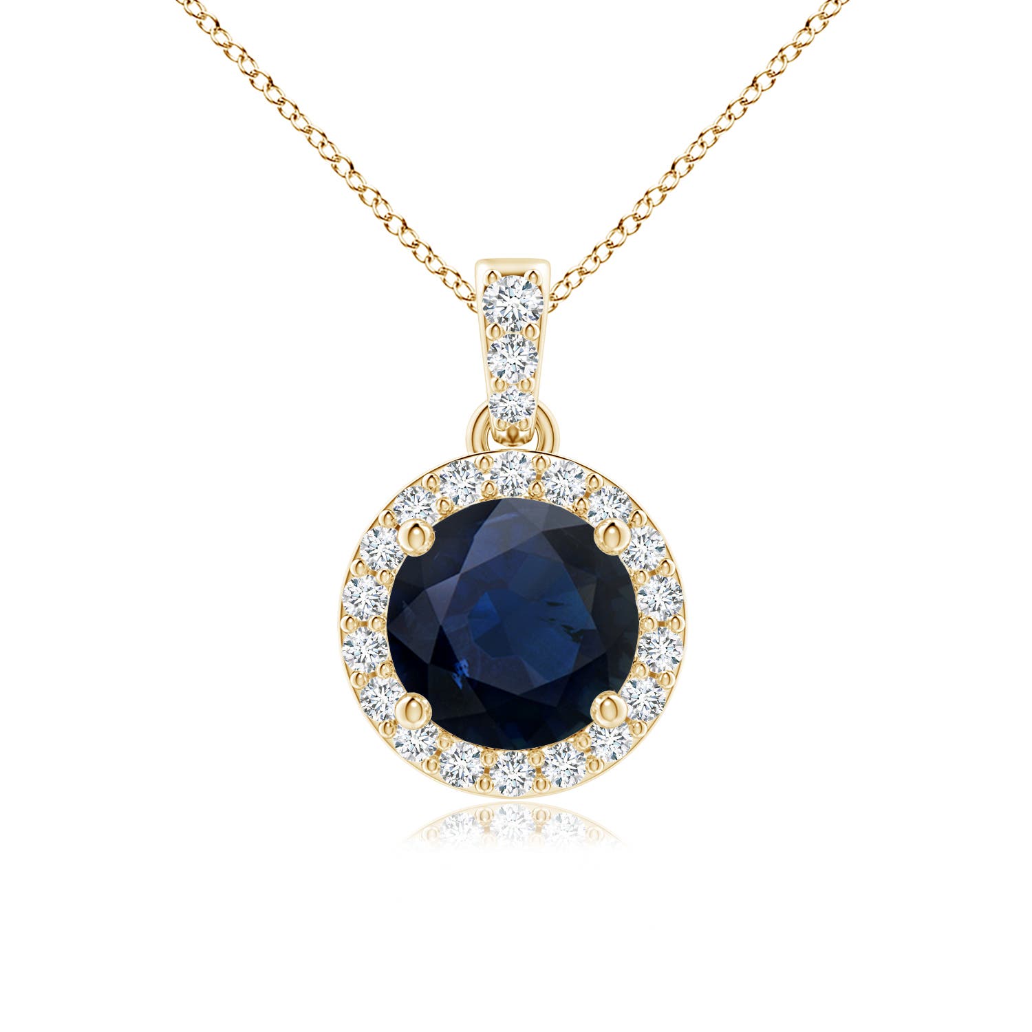 A - Blue Sapphire / 1.14 CT / 14 KT Yellow Gold