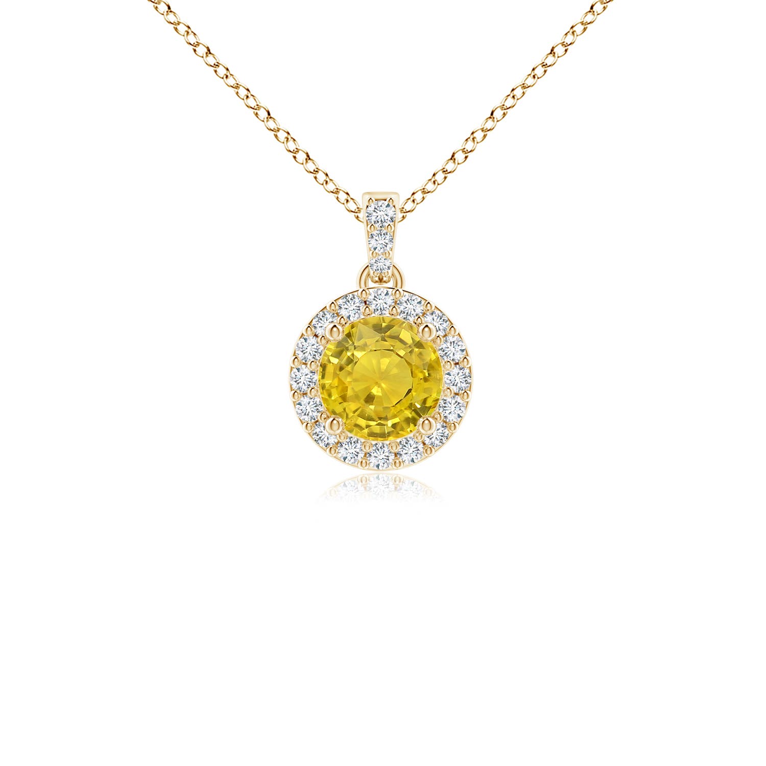 AAA - Yellow Sapphire / 0.34 CT / 14 KT Yellow Gold