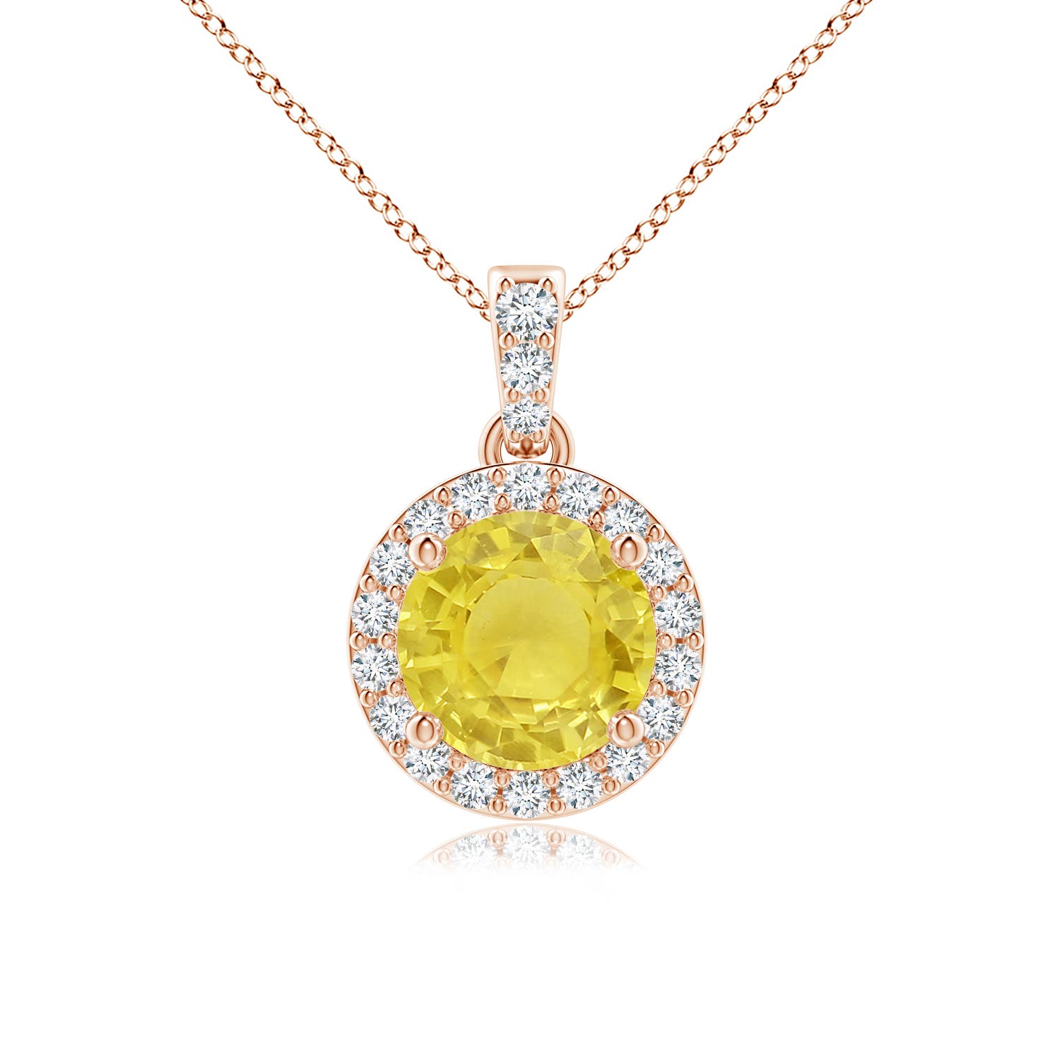 A - Yellow Sapphire / 1.14 CT / 14 KT Rose Gold