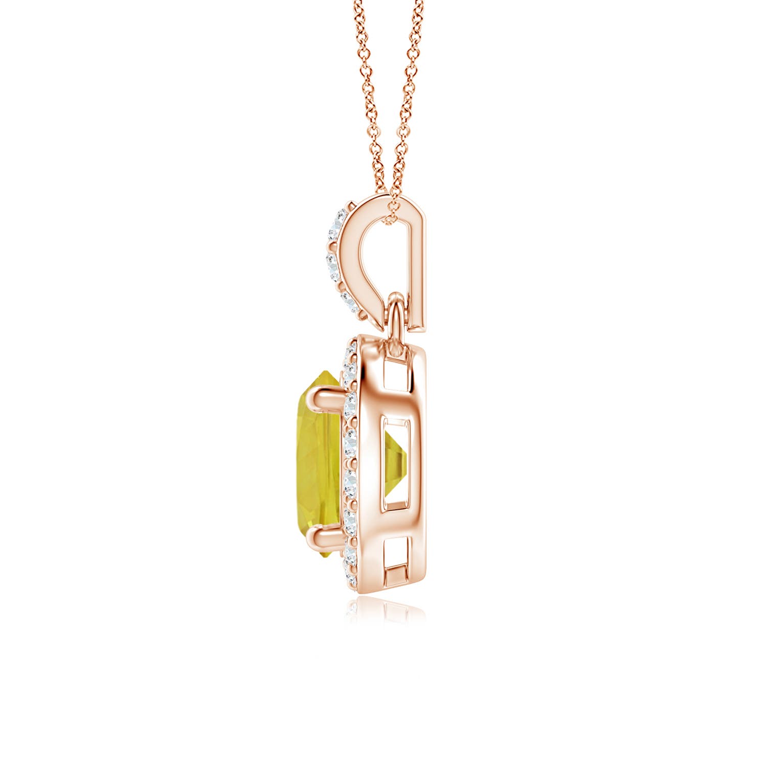 A - Yellow Sapphire / 1.14 CT / 14 KT Rose Gold