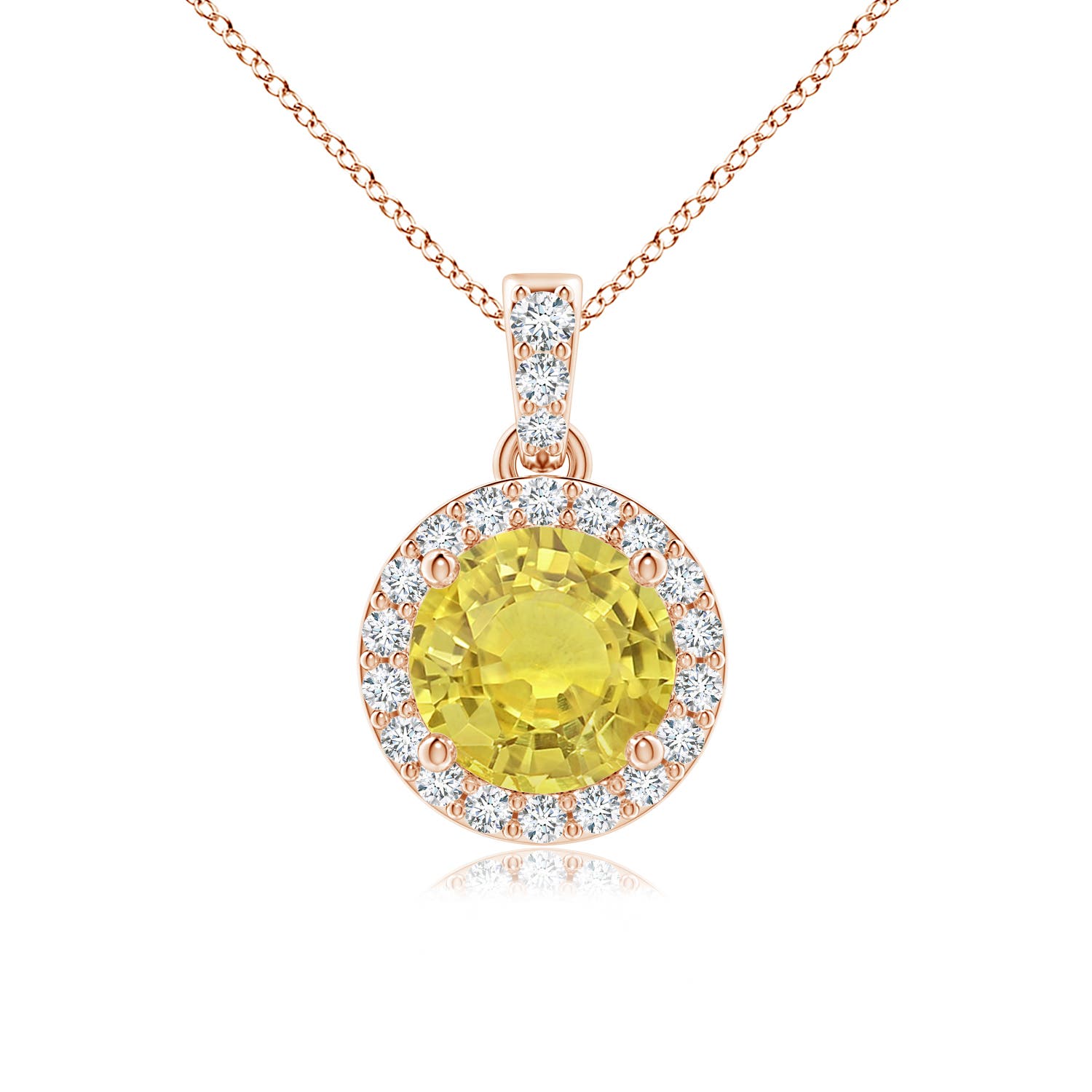 AA - Yellow Sapphire / 1.14 CT / 14 KT Rose Gold