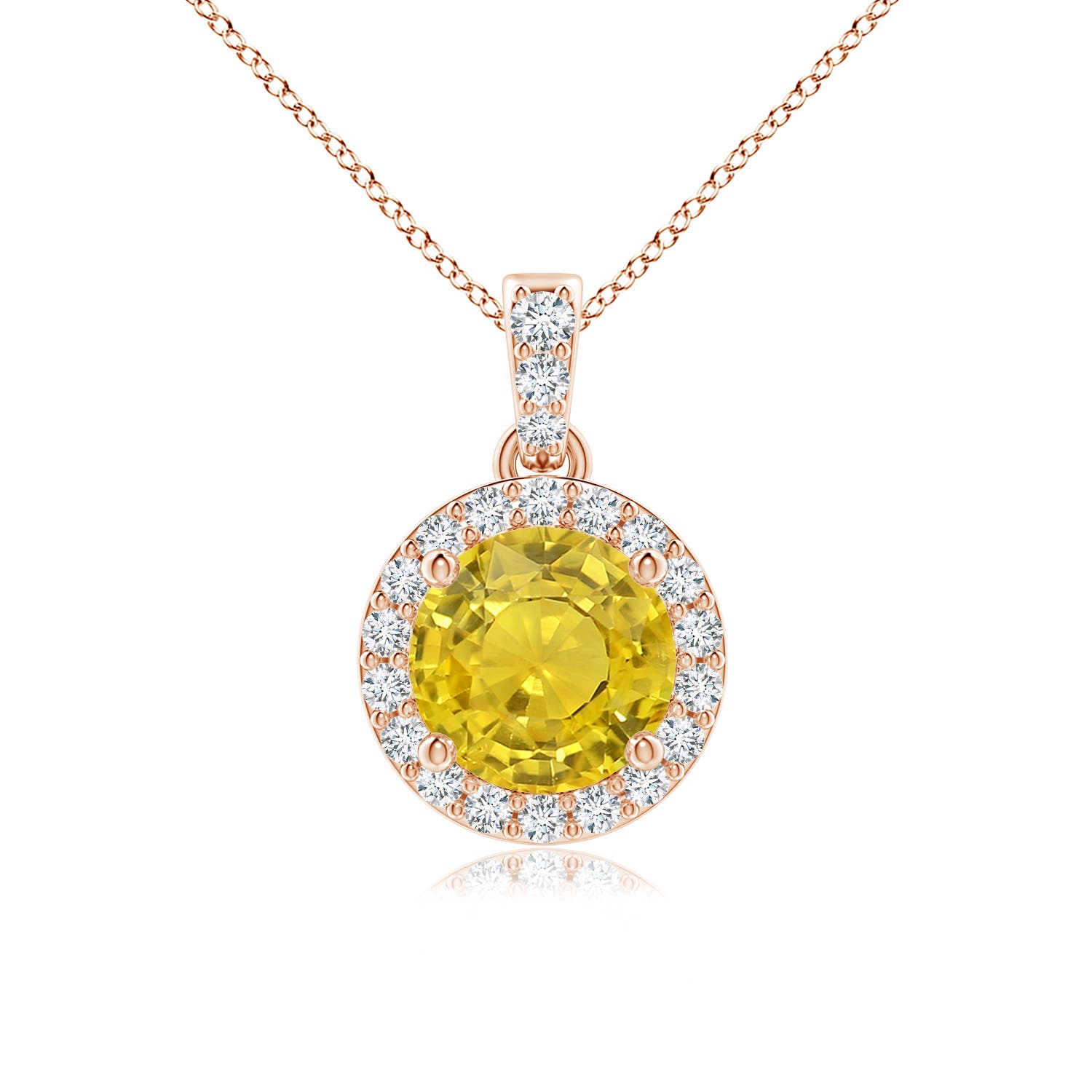 AAA - Yellow Sapphire / 1.14 CT / 14 KT Rose Gold