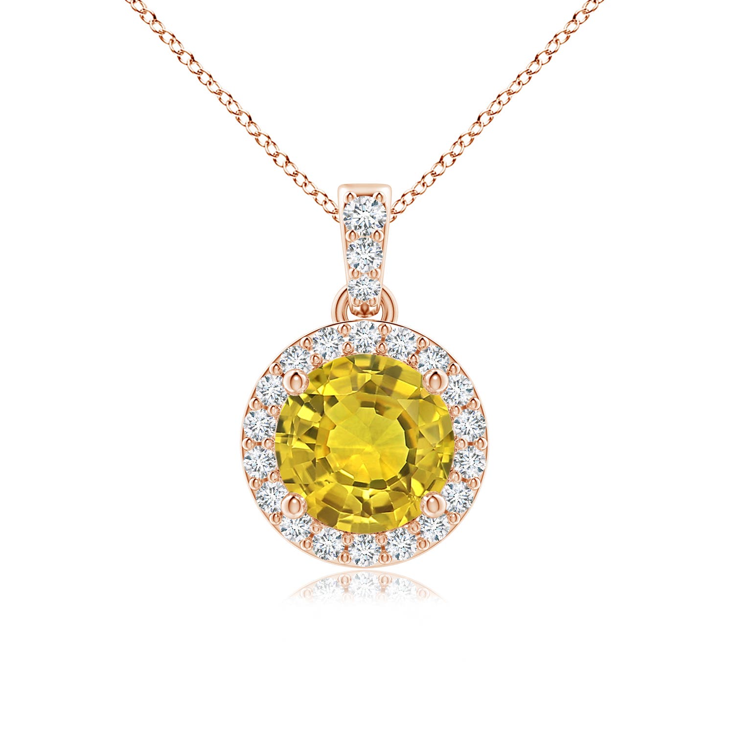 AAAA - Yellow Sapphire / 1.14 CT / 14 KT Rose Gold