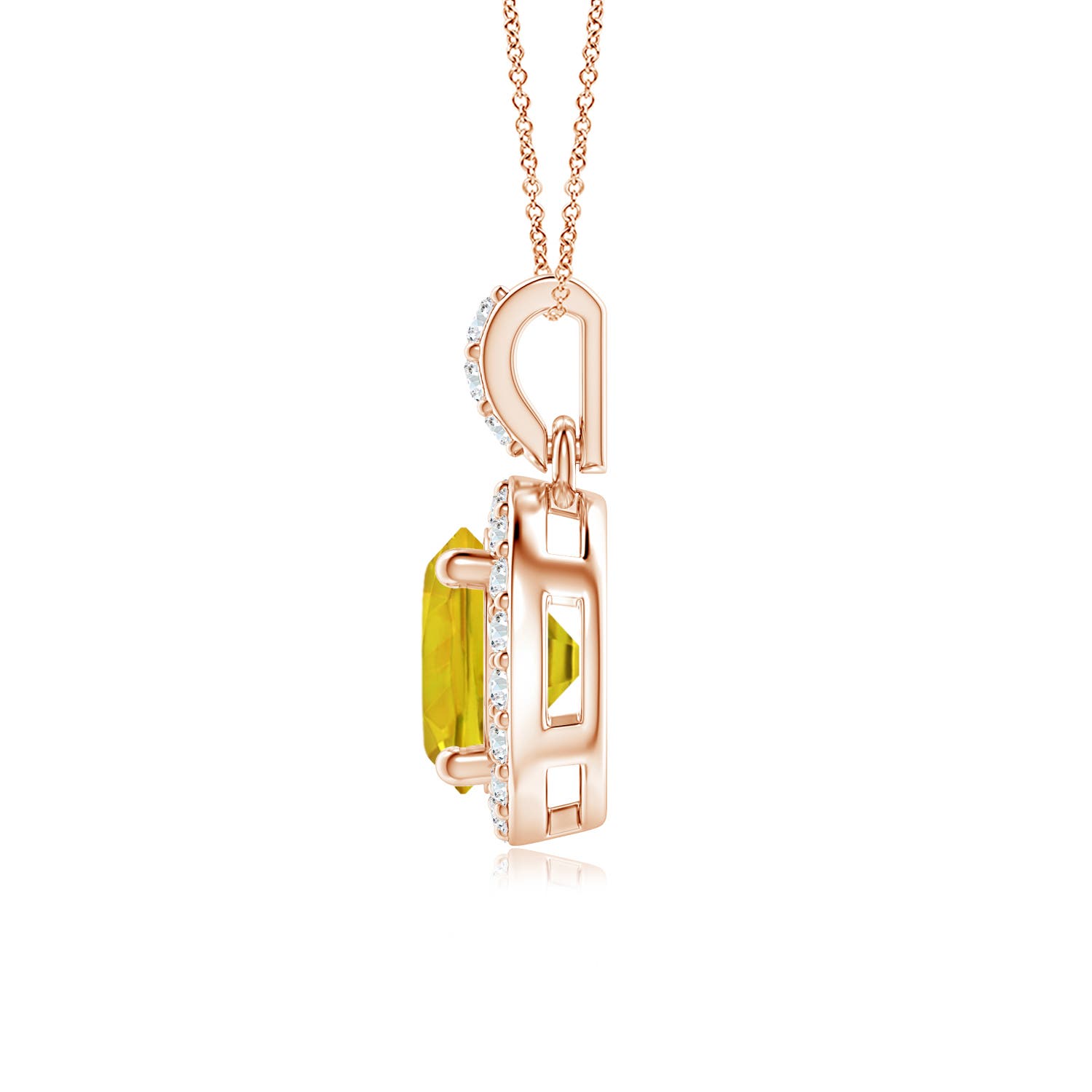 AAAA - Yellow Sapphire / 1.14 CT / 14 KT Rose Gold