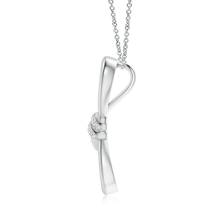 1.1mm GVS2 Round Diamond Infinity Knot Pendant in P950 Platinum product image