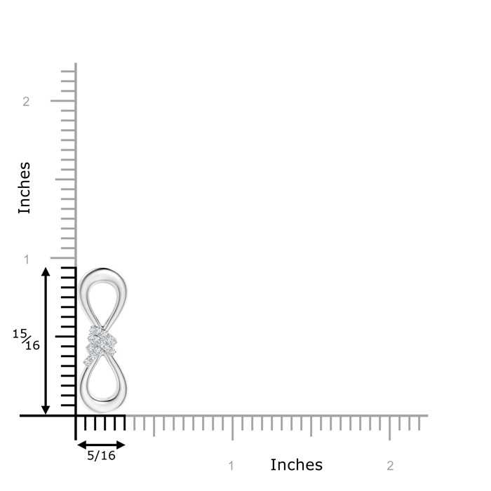 1.1mm GVS2 Round Diamond Infinity Knot Pendant in P950 Platinum product image