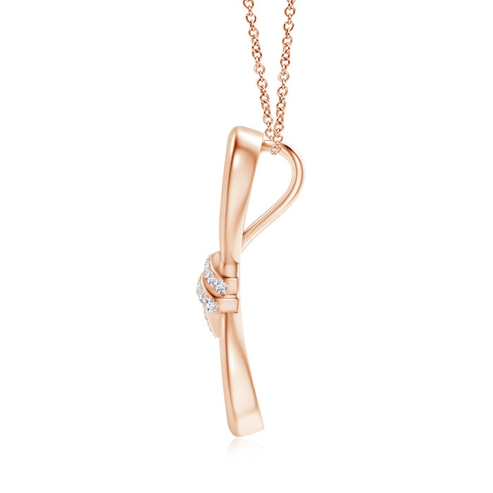 Round Natural Diamond Infinity Knot Pendant