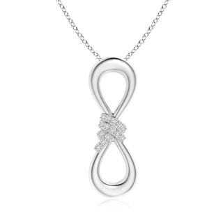 1.1mm HSI2 Round Diamond Infinity Knot Pendant in P950 Platinum