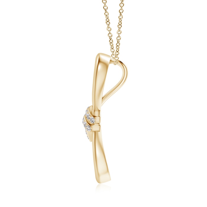 1.1mm IJI1I2 Round Diamond Infinity Knot Pendant in Yellow Gold product image