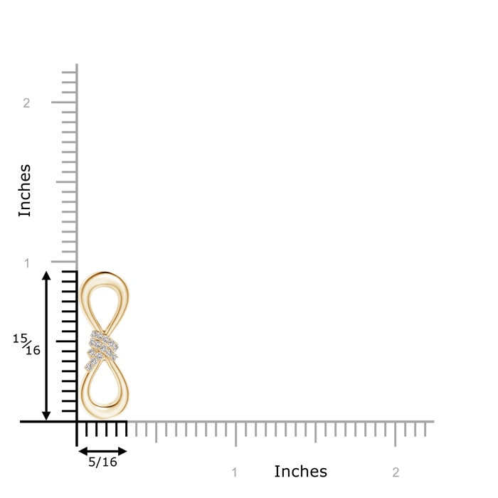 1.1mm IJI1I2 Round Diamond Infinity Knot Pendant in Yellow Gold product image