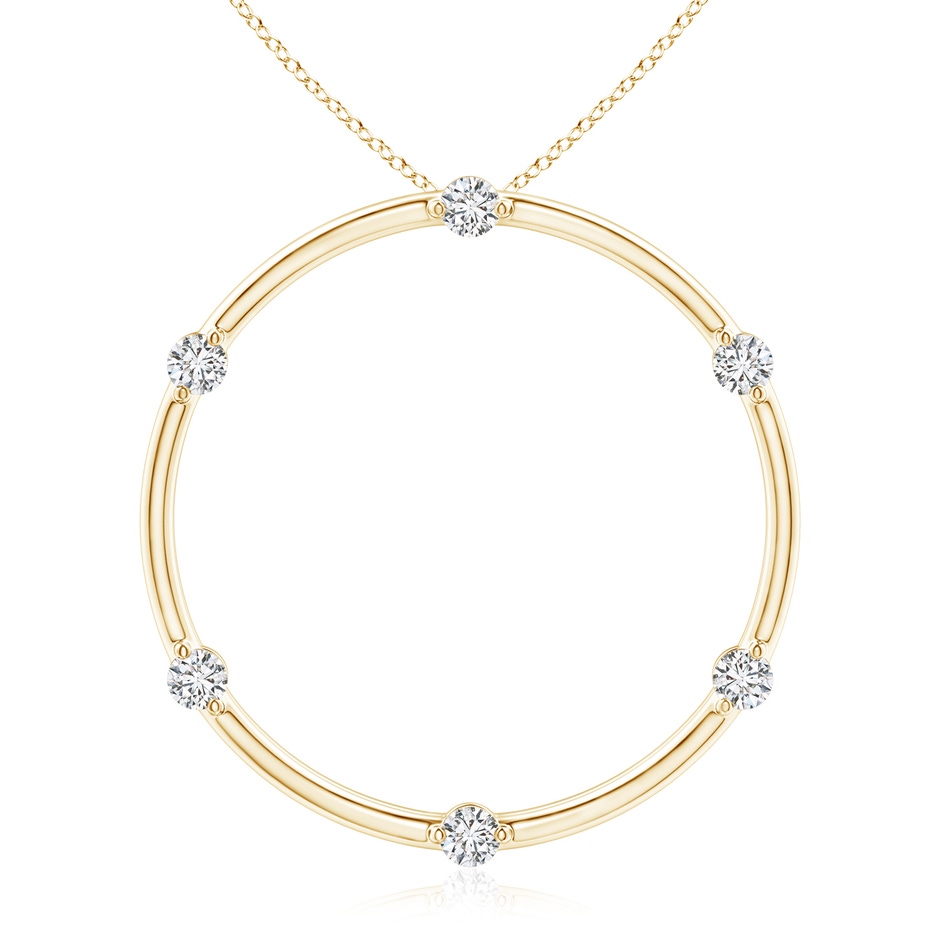 2.4mm HSI2 Circle of Life Diamond Pendant in 9K Yellow Gold 