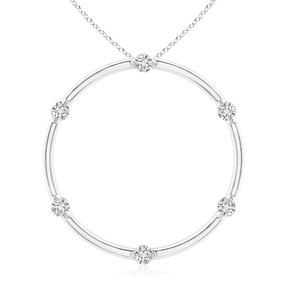 2.4mm HSI2 Circle of Life Diamond Pendant in White Gold 