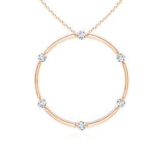 2mm GVS2 Circle of Life Diamond Pendant in 9K Rose Gold